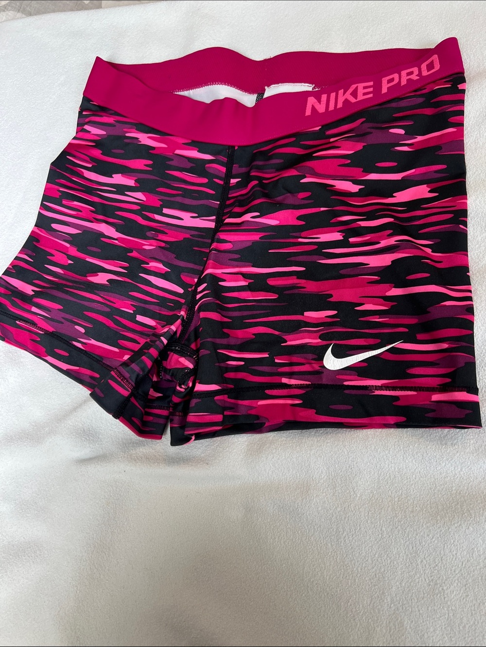 Nike Pro Hot Pink & Black Camo Performance Shorts